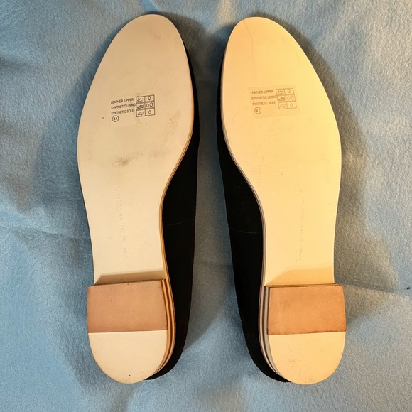 Black Suede French Connection Flat Loafers - Picture 2 of 4